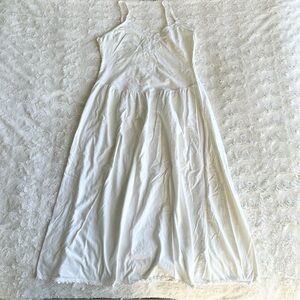 Vintage Nightgown Pajamas Womens Medium White Wedding Bride Coquette Lace Vtg